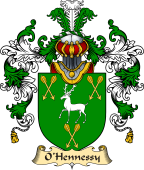 Irish Family Coat of Arms (v.25) O'Hennessy