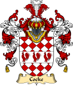 English Family Coat of Arms (v.25) Cock or Cocke