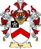 English Family Coat of Arms (v.25) Tyas or Tyes