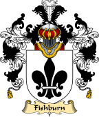 English Family Coat of Arms (v.25) Fishborn or Fishburn