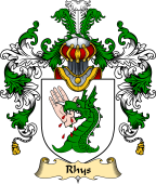 Welsh Family Coat of Arms (v.25) Rhys (GOCH OF YSTRAD YW)