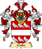 English Family Coat of Arms (v.25) Croke