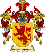 Welsh Family Coat of Arms (v.25) Gwenwynwyn (AB OWAIN CYFEILIOG)