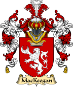 Irish Family Coat of Arms (v.25) MacKeegan or Keggan