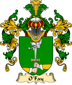 Irish Family Coat of Arms (v.25) O'Fay or O'Fee