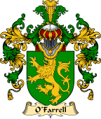 Irish Family Coat of Arms (v.25) O'Farrell or Ferrell