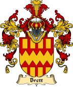 English Family Coat of Arms (v.25) Brett