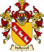 English Family Coat of Arms (v.25) Halliwell or Hollowell