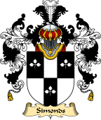 English Family Coat of Arms (v.25) Simonds or Simon