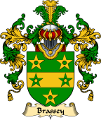 English Family Coat of Arms (v.25) Brassey or Brassy