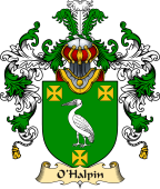 Irish Family Coat of Arms (v.25) O'Halpin II