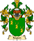 Welsh Family Coat of Arms (v.25) Roydon (of Is-Coed, Denbighshire)