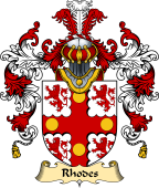 English Family Coat of Arms (v.25) Rhodes