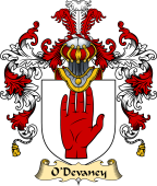 Irish Family Coat of Arms (v.25) O'Devaney