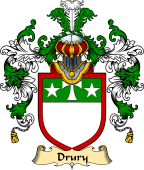 Irish Family Coat of Arms (v.25) Drury or MacDrury