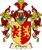 Irish Family Coat of Arms (v.25) O'Heyne or Hynes