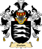 Welsh Family Coat of Arms (v.25) Gwion (BENARW, Ap Gwion Sais, ap Heilin)