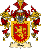 Welsh Family Coat of Arms (v.25) Rhys (AP TEWDWR MAWR)