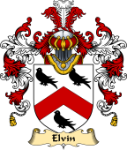 English Family Coat of Arms (v.25) Elvin or Elwin