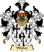 English Family Coat of Arms (v.25) Weekes or Wykes