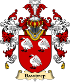 Welsh Family Coat of Arms (v.25) Bawdrep (of Pen-marc, Glamorgan)