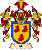 Welsh Family Coat of Arms (v.25) Alo (ab Ithel, King of Gwent)