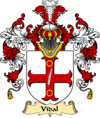 English Family Coat of Arms (v.25) Vidal