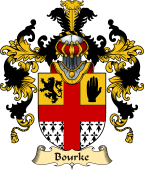 Irish Family Coat of Arms (v.25) Bourke