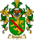 English Family Coat of Arms (v.25) Beaupre