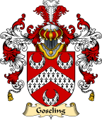 English Family Coat of Arms (v.25) Goseling or Goselyn