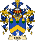 English Family Coat of Arms (v.25) Stork