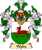 Welsh Family Coat of Arms (v.25) Wales National (Flag)