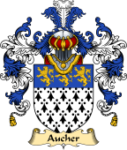 English Family Coat of Arms (v.25) Aucher