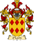 Irish Family Coat of Arms (v.25) O'Lavin