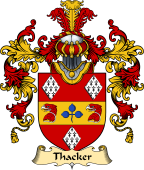 English Family Coat of Arms (v.25) Thaker or Thacker